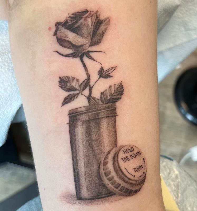 Rose Pill Bottle