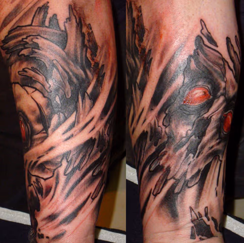 als skull forearm sleeve