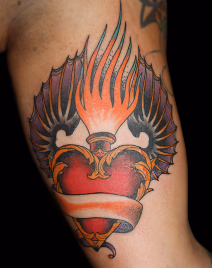 Heart with Wings Tattoo