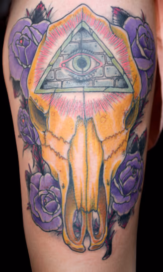 Skull and All Seeing Eye Tattoo
