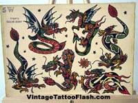 Classic Sailor Jerry Dragon Sheet featured!