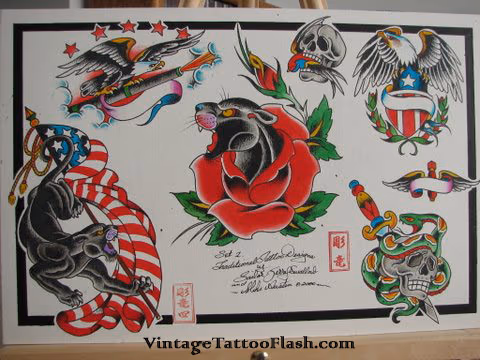 Sailor Jerry Swallow Original Flash Sheet