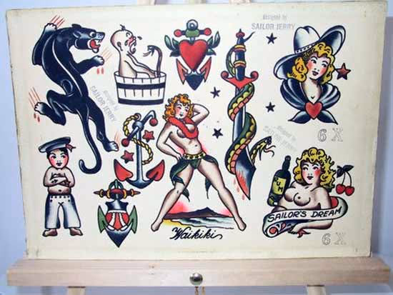 Sailor Jerry Flash Sheet 6x