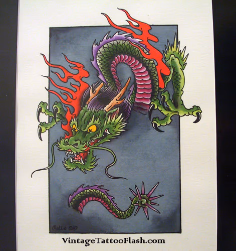 Mike (Rollo) Malone Dragon Watercolor