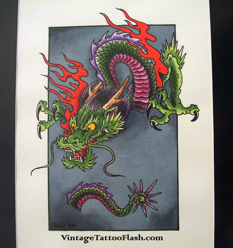 Mike (Rollo) Malone Dragon Watercolor