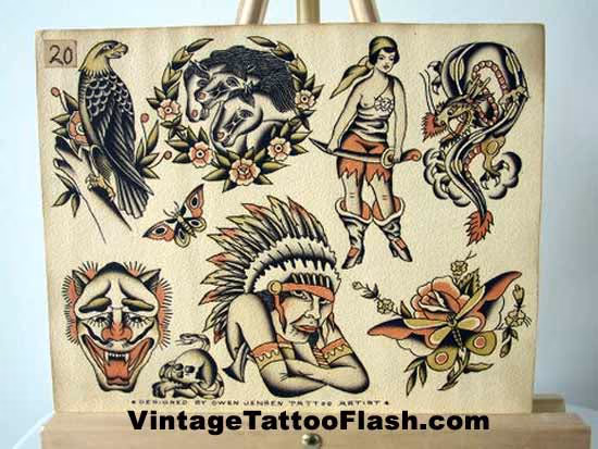 Owen Jensen Tattoo Flash Sheet 20