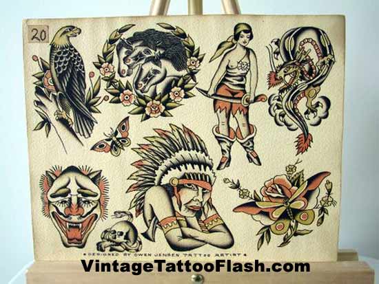 Owen Jensen Tattoo Flash Sheet 20