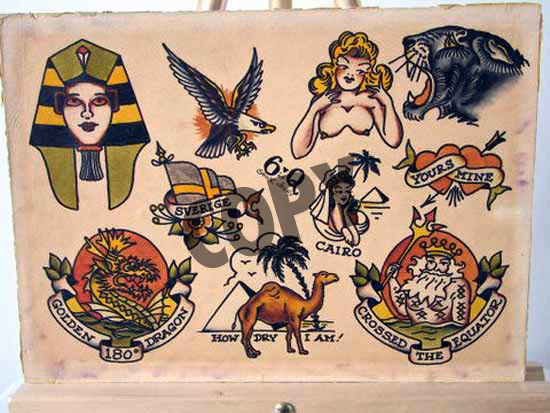 Sailor Jerry Tattoo Flash Sheet 6q