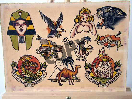 Sailor Jerry Tattoo Flash Sheet 6q