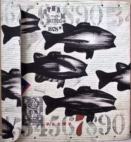 Back side of envelope art 1 by Thom Devita