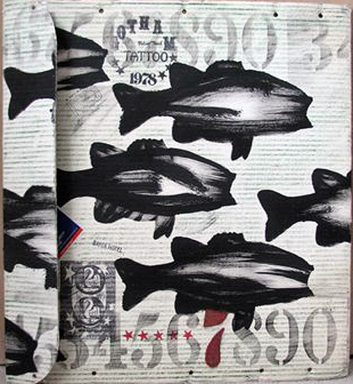 Back side of envelope art 1 by Thom Devita