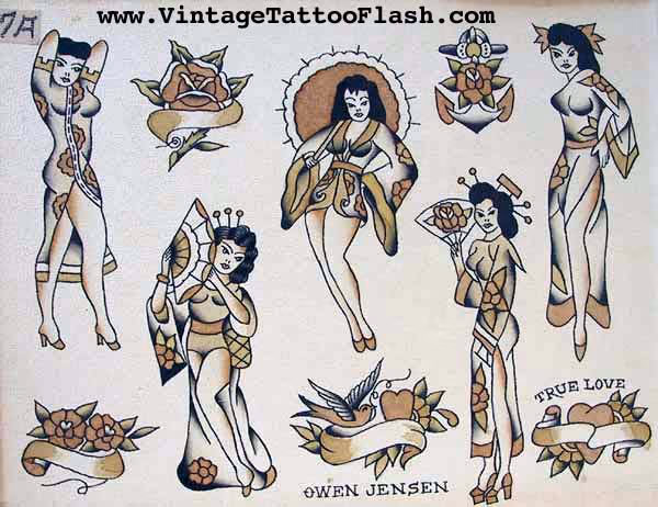Owen Jensen Tattoo Flash Sheet 7a