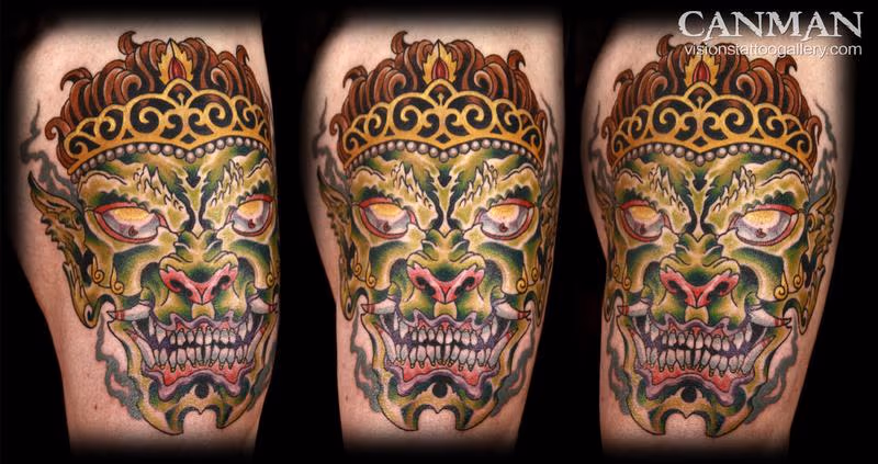 thailand bali influenced demon mask