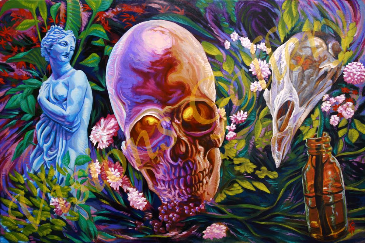 " artifakts" 24 x 36 acrylic on canvas