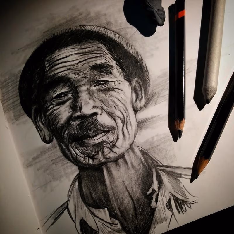 male portrait sketch