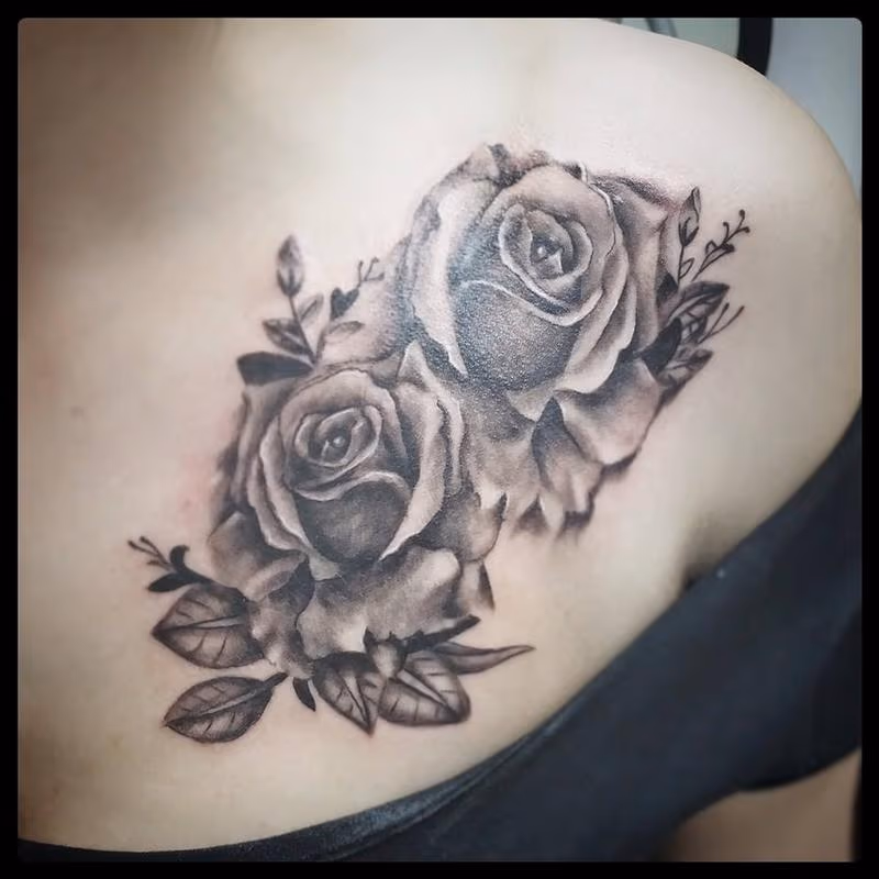 black and grey roses