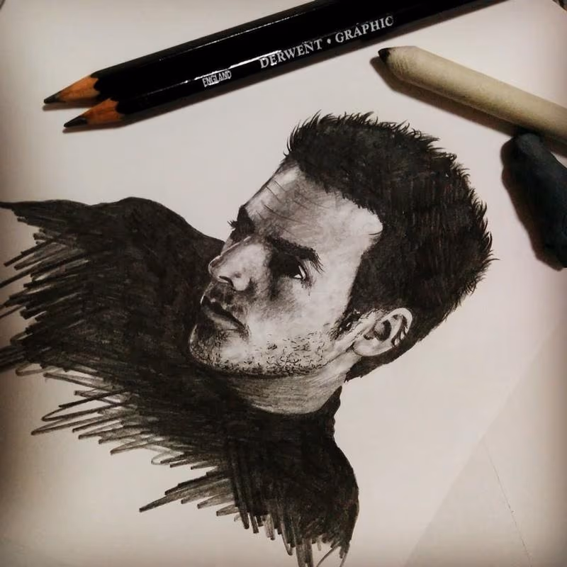 male portrait sketch