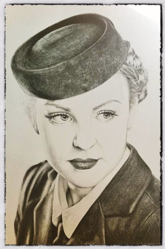 vintage flight attendant portrait