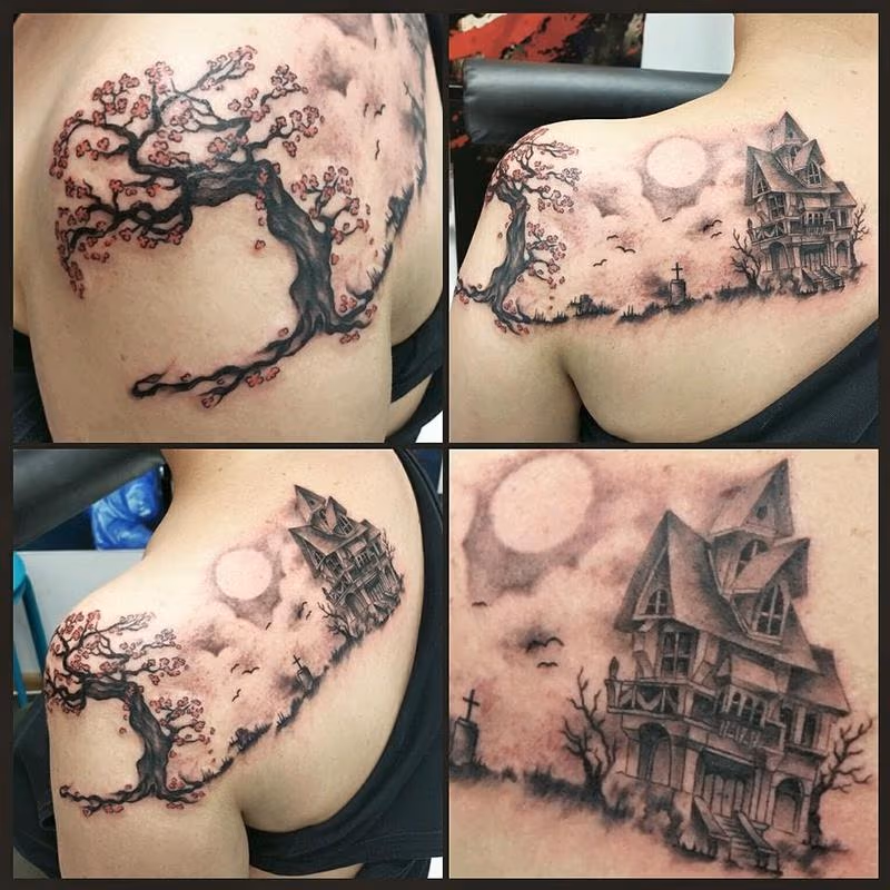 haunted house scenery