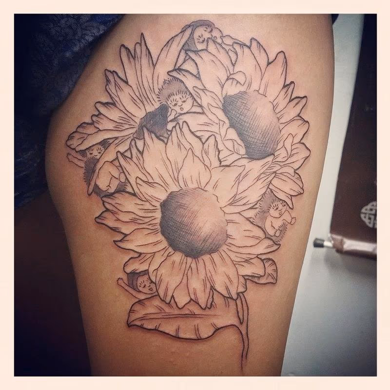 sunflower and gumnut babies