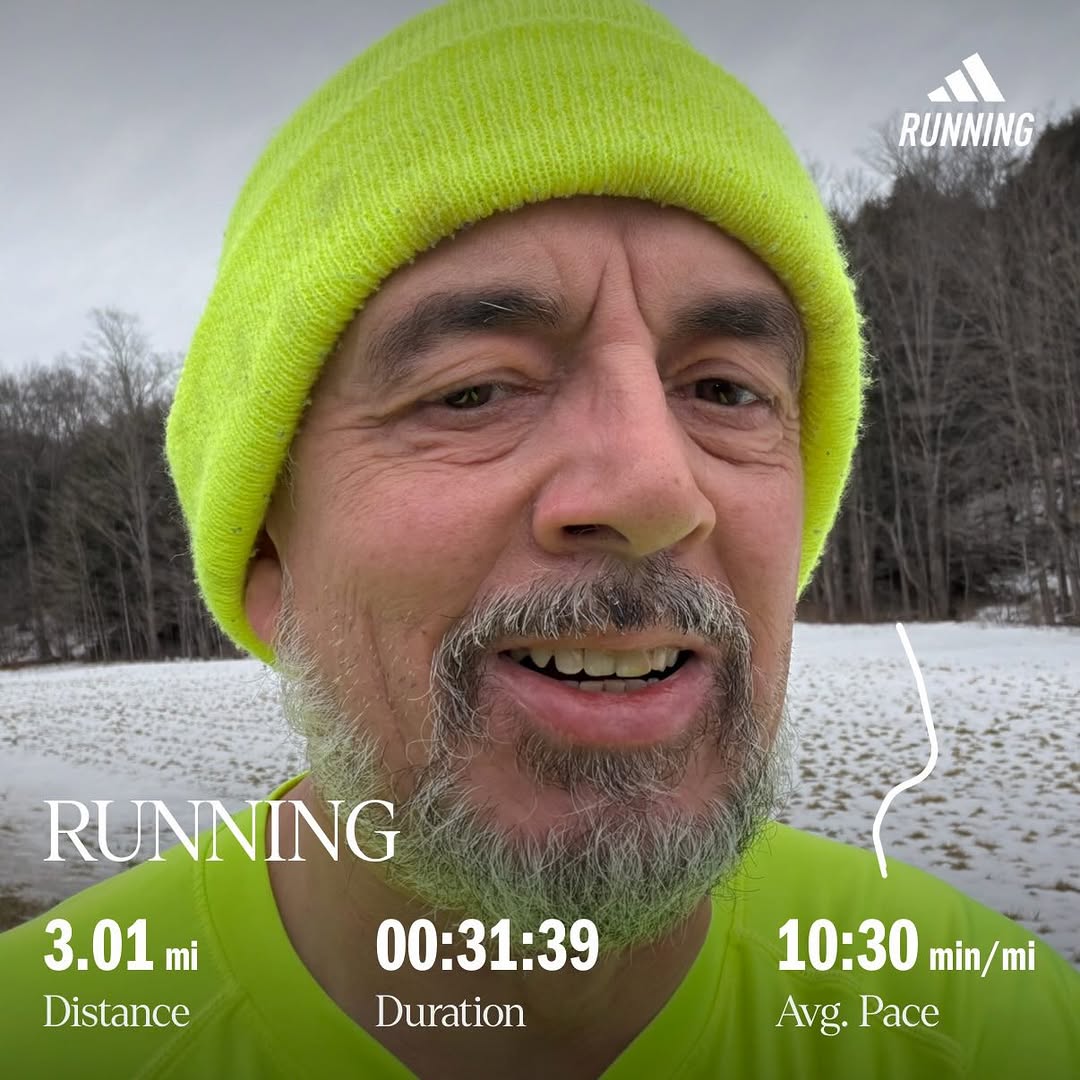 First outdoor run in months. Going to take a while to get my pace back but I’m doing it.