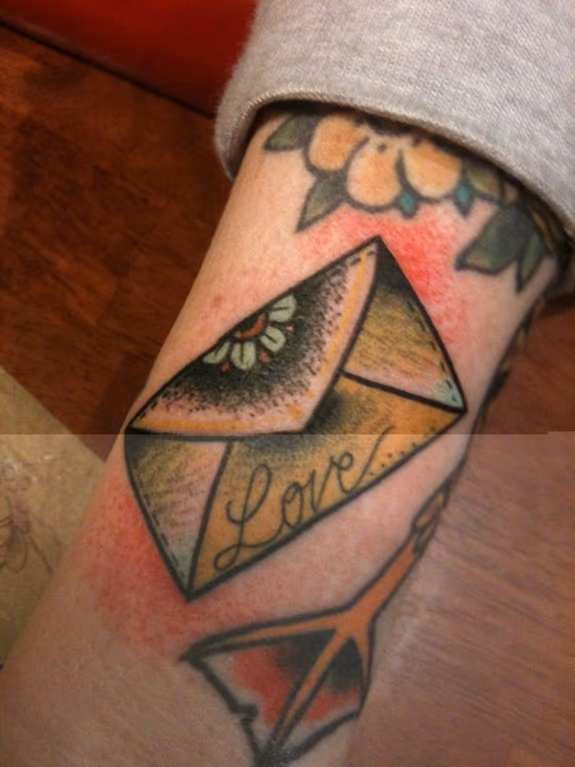 Custom Envelope Tattoo