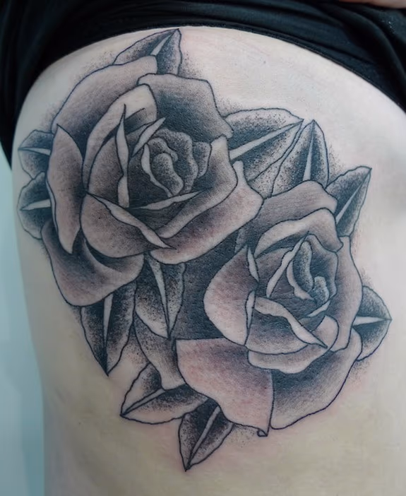 Black and Gray Roses