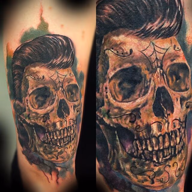 Rockabilly skull