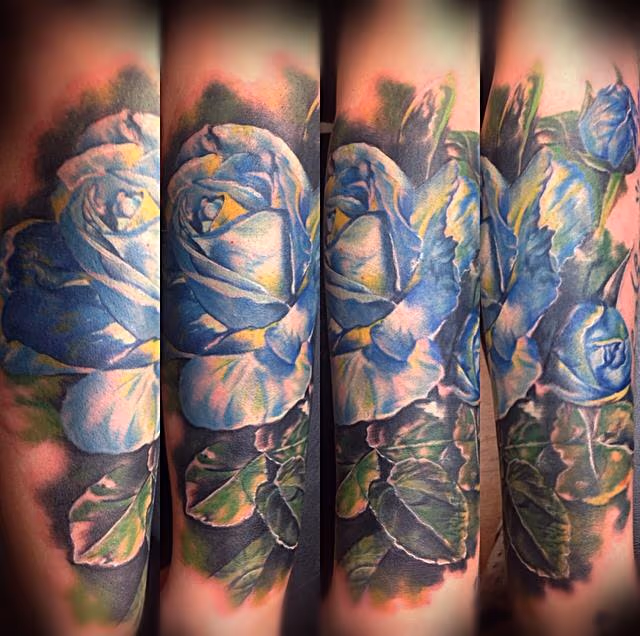 Cover-up blue flowers