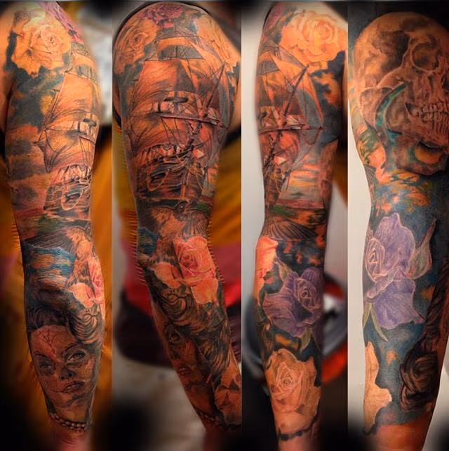 Full traditional based themed sleeve