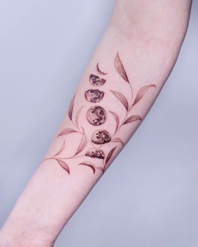 Phases of the Moon Tattoo
