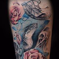 Snake and Roses
