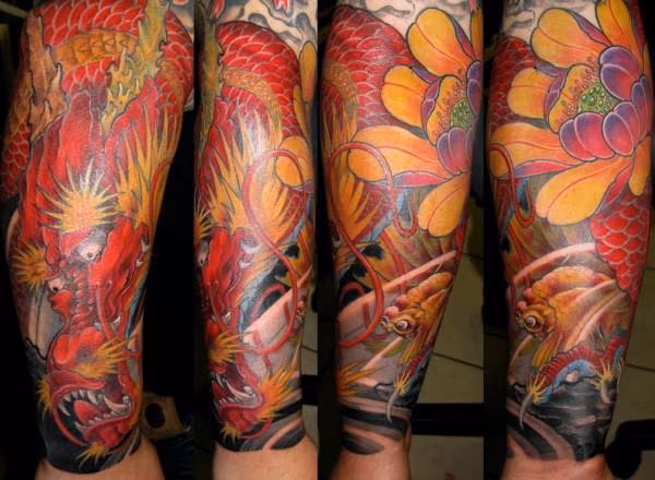 Dragon Goldfish Lotus