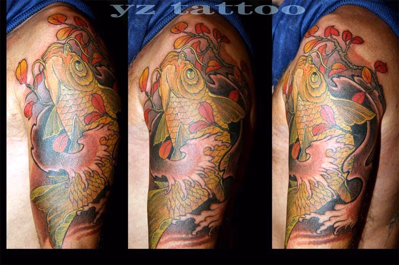 Green Koi Tattoo