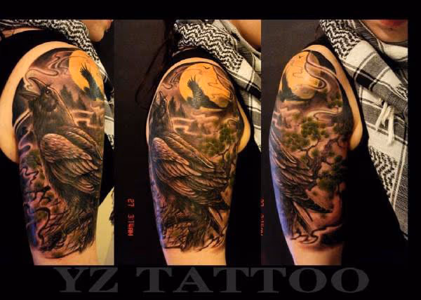 Crow half Sleeve
