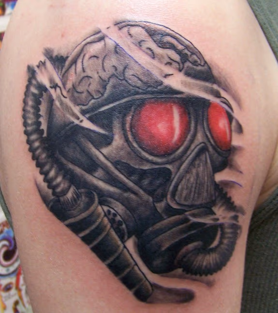 Gas Mask Tattoo